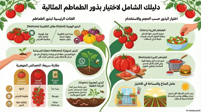 أنواع بذور الطماطم